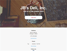 Tablet Screenshot of jbsdelichicago.com
